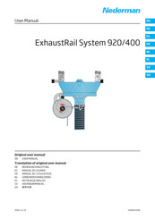 Nederman Exhaust Rail System 920/400 Manual Del Usuario
