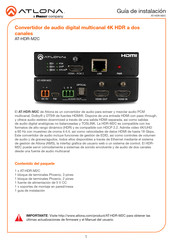 Panduit ATLONA AT-HDR-M2C Guia De Instalacion