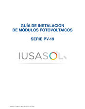 IUSASOL PV-19 Serie Guia De Instalacion