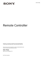 Sony RM-IP500 Instrucciones De Funcionamiento