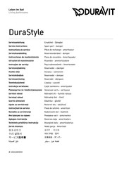 DURAVIT DuraStyle Instructions De Service