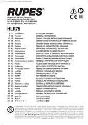 Rupes HLR75 Traducción De Instrucciones Originales
