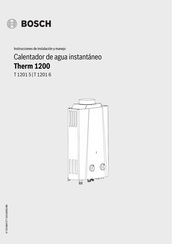 Bosch T 1201 6-31 Instrucciones De Instalación Y Manejo