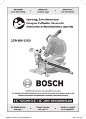 Bosch GCM18V-12SD Instrucciones De Funcionamiento Y Seguridad
