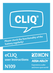 Assa Abloy ZI IKON eCLIQ N109 Manual De Instrucciones