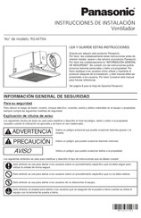 Panasonic RG-M79A Instrucciones De Instalación