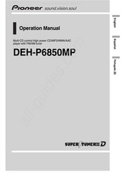 Pioneer SUPER TUNER IIID DEH-P6850MP Operación Manual