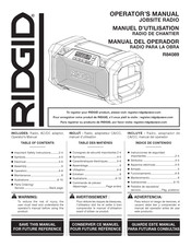 RIDGID R84089 Manual Del Operador