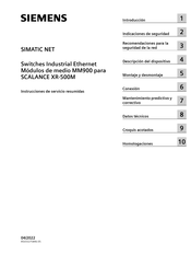 Siemens SIMATIC NET MM992-4SFP Instrucciones De Servicio Resumidas