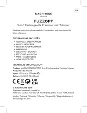 Magnitone FUZZOFF Manual De Instrucciones