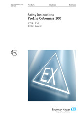 Endress+Hauser Proline Cubemass 100 Instrucciones De Seguridad