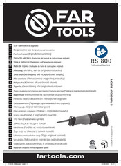 Far Tools RS 800 Traduccion Del Manual De Instrucciones Originale