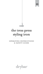 drybar The Tress Press Styling Iron 900-1040-7 Manual De Instrucciones