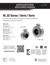 Fantech FG 4XLEC Manual De Instalación Y Mantenimiento