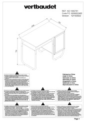 VERTBAUDET 1062781 Instrucciones De Montaje