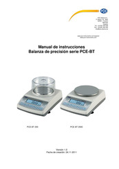 PCE Instruments PCE-BT Serie Manual De Instrucciones