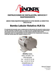 iNOXPA HLR Instrucciones De Instalación, Servicio Y Mantenimiento