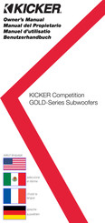 Kicker GOLD15 Manual Del Propietário