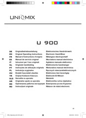 Unimix U 900 Manual De Servicio Original