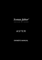 Sonus Faber ASTER Manual Del Propietário