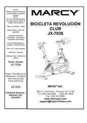 IMPEX Marcy JX-7038 Manual Del Usuario