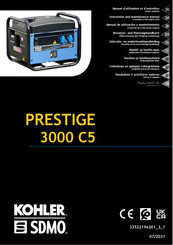 Kohler SDMO PRESTIGE 3000 C5 Manual De Utilización Y Mantenimiento