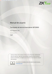 ZKTeco SBT2000S Manual De Usuario