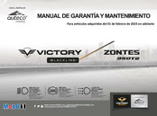 Auteco VICTORY ZONTES 350T2 Manual De Garantía Y Mantenimiento