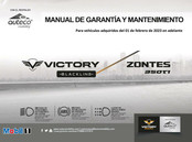 Auteco VICTORY ZONTES 350T1 Manual De Garantía Y Mantenimiento