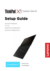 Lenovo ThinkPad X1 Carbon Gen 8 Guía De Configuración