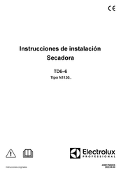 Electrolux Professional TD6-6 Instrucciones De Instalación