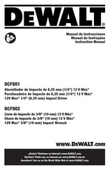 DeWalt DCF802 Manual De Instrucciones