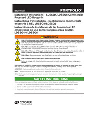 Cooper Lighting Solutions PORTFOLIO LDSSQ4 Instrucciones De Instalación