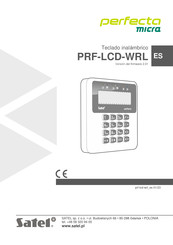 Satel Perfecta micra PRF-LCD-WRL Manual De Instrucciones