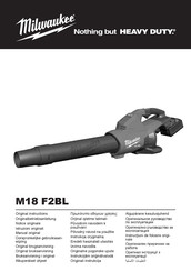 Milwaukee M18 F2BL Manual Original