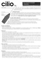 Cilio CREMOSO Manual De Instrucciones