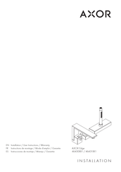 Axor Edge 464301 Serie Instrucciones De Montaje / Manejo / Garantía