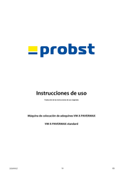 probst VM-X-PAVERMAX standard Instrucciones De Uso