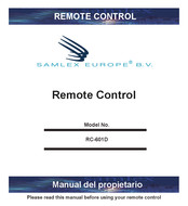 Samlex Europe RC-601D Manual Del Propietário