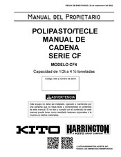 KITO HARRINGTON CF Serie Manual Del Propietário