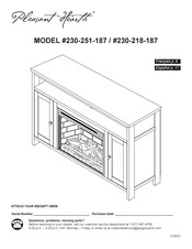 Pleasant Hearth 230-218-187 Manual De Instrucciones