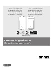 Rinnai RE199i Manual De Instalación Y Operación