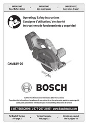 Bosch GKM18V-20N Instrucciones De Funcionamiento Y Seguridad