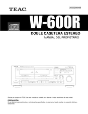 Teac W-600R Manual Del Propietário