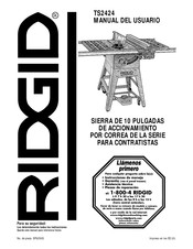 Ridgid TS2424 Manual Del Usuario