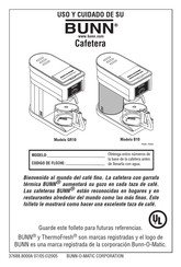 Bunn B10 Uso Y Cuidado