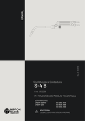 Nippon Gases S-4 B Instrucciones De Manejo Y Seguridad