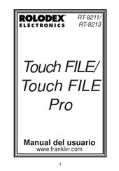 ROLODEX ELECTRONICS Touch FILE Manual Del Usuario