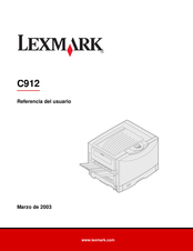 Lexmark C912 Referencia Del Usuario