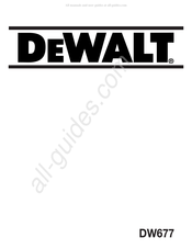 DeWalt DW677 Manual Del Usuario